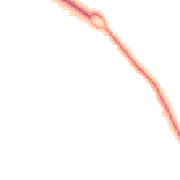 Night-time road noise heatmap for SO45 2JY