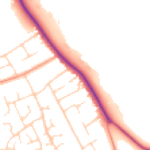 Daytime road noise heatmap for SO45 2LG