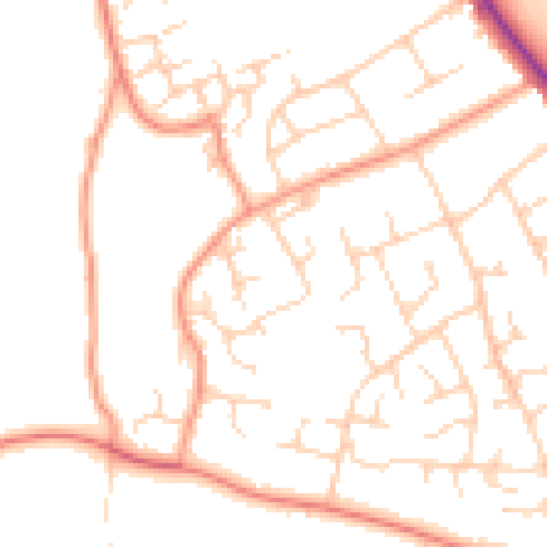 Daytime road noise heatmap for SO45 2PR