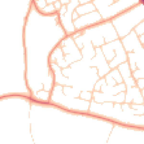 Daytime road noise heatmap for SO45 2PU