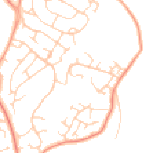 Daytime road noise heatmap for SO45 3AB