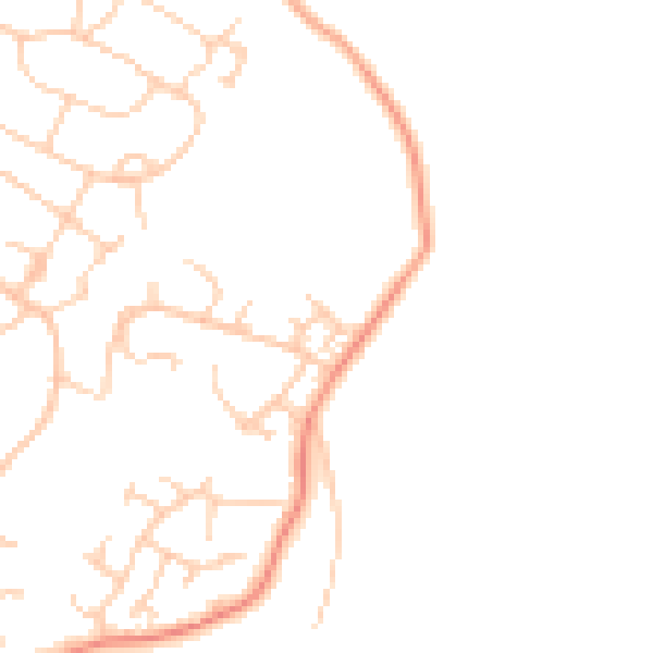 Daytime road noise heatmap for SO45 3GG
