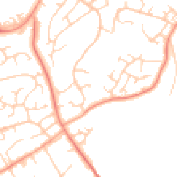 Daytime road noise heatmap for SO45 3HE