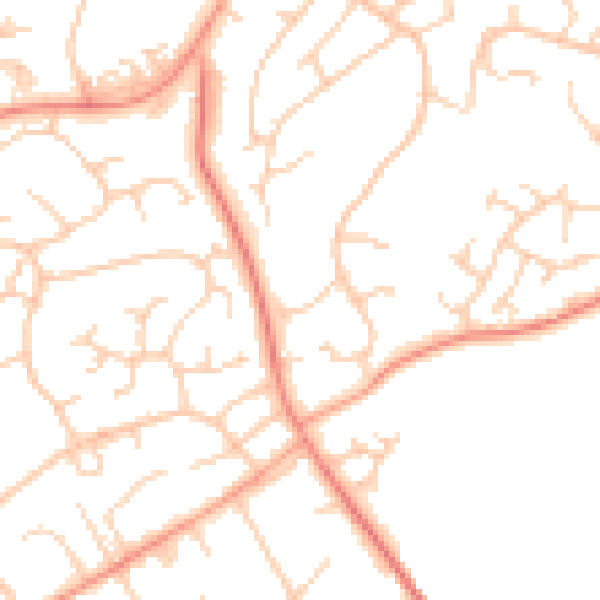 Daytime road noise heatmap for SO45 3HF