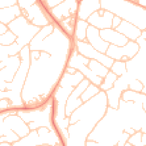 Daytime road noise heatmap for SO45 3LA
