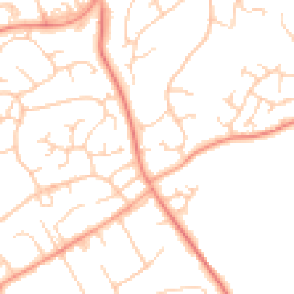 Daytime road noise heatmap for SO45 3NT