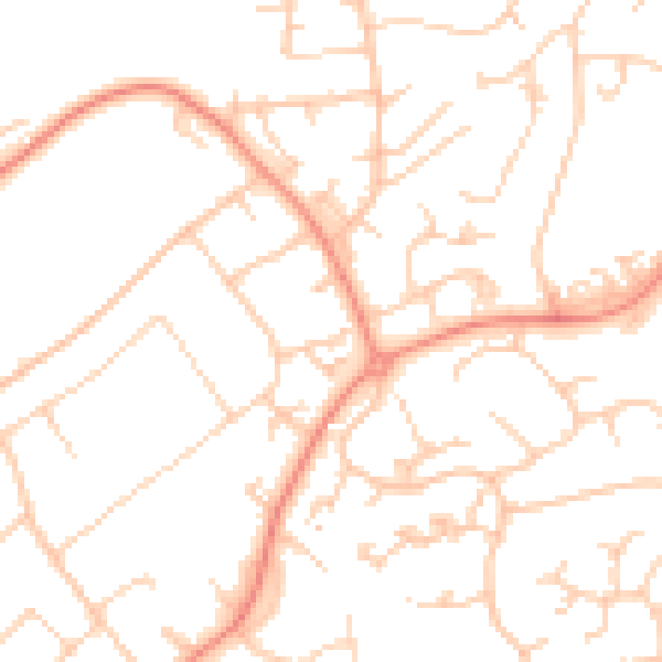 Daytime road noise heatmap for SO45 4AS