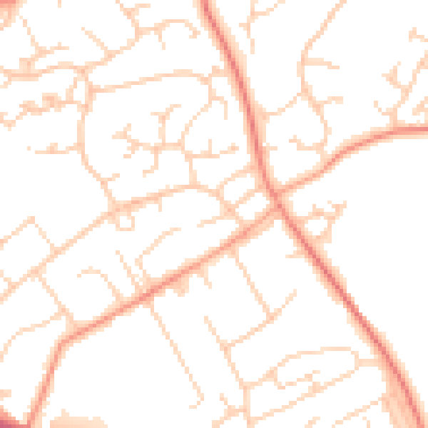Daytime road noise heatmap for SO45 4HH