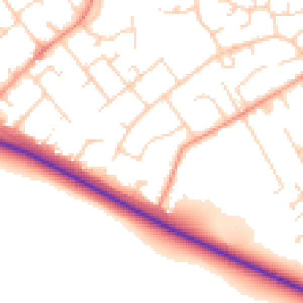 Daytime road noise heatmap for SO45 4HR