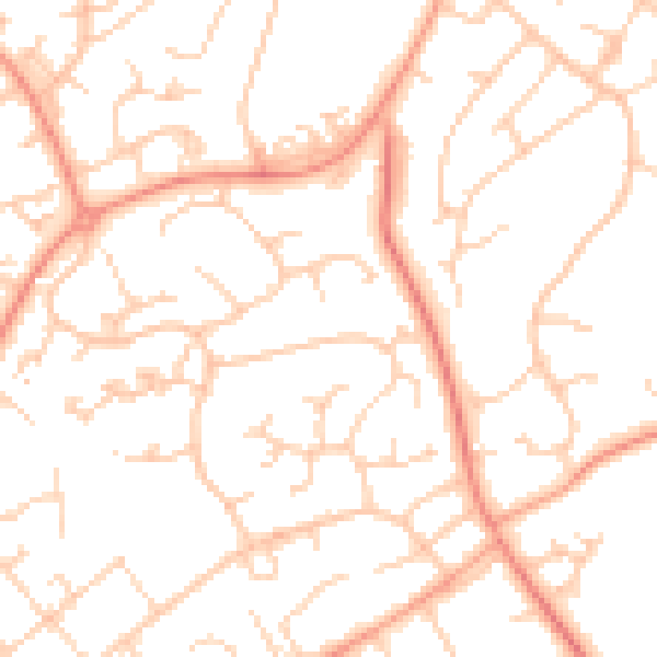 Daytime road noise heatmap for SO45 4NH