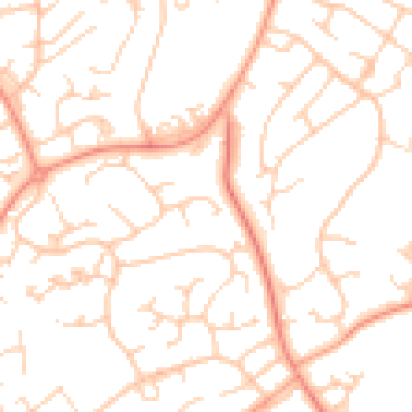 Daytime road noise heatmap for SO45 4NP
