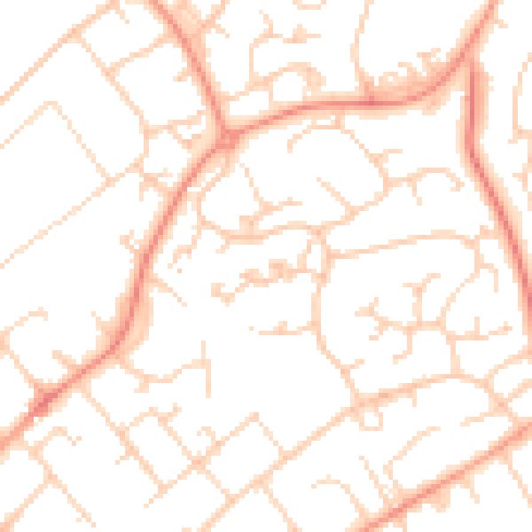 Daytime road noise heatmap for SO45 4NZ