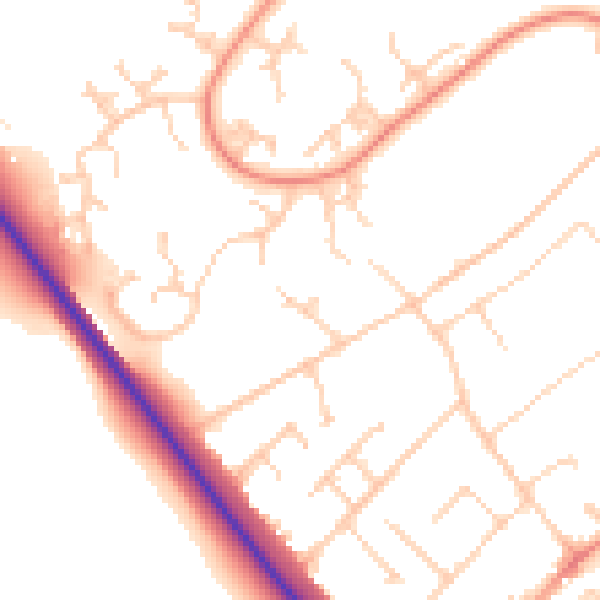Daytime road noise heatmap for SO45 4RW