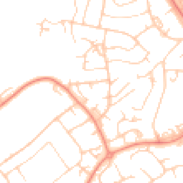 Daytime road noise heatmap for SO45 5AZ