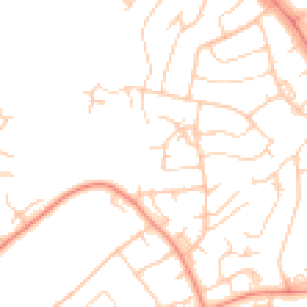 Daytime road noise heatmap for SO45 5EL