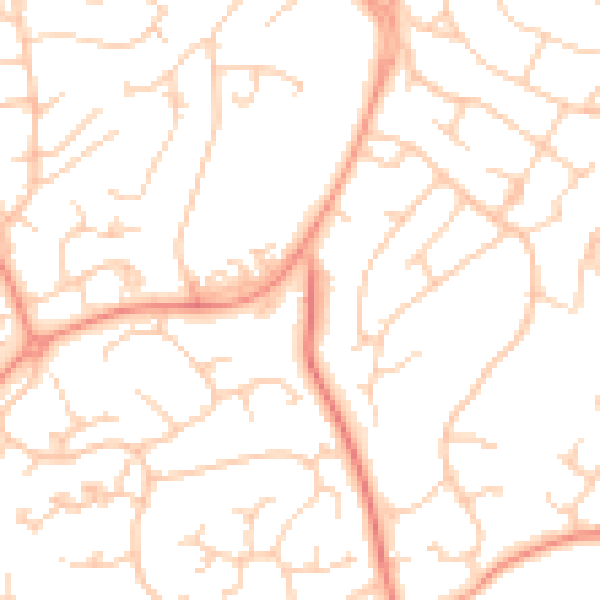 Daytime road noise heatmap for SO45 5GU