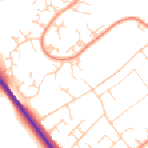 Daytime road noise heatmap for SO45 5QR
