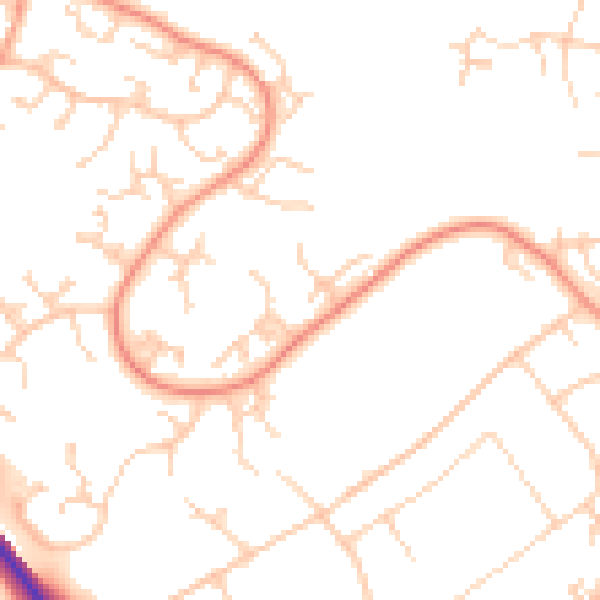 Daytime road noise heatmap for SO45 5QW