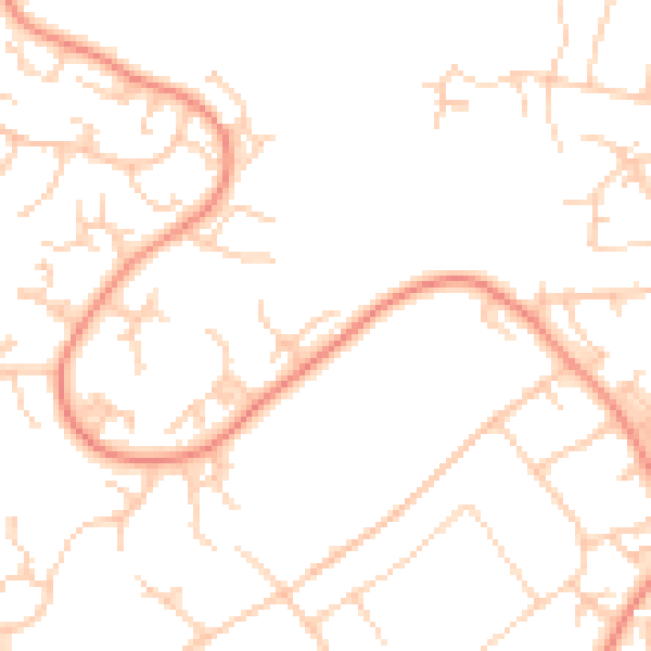 Daytime road noise heatmap for SO45 5QX