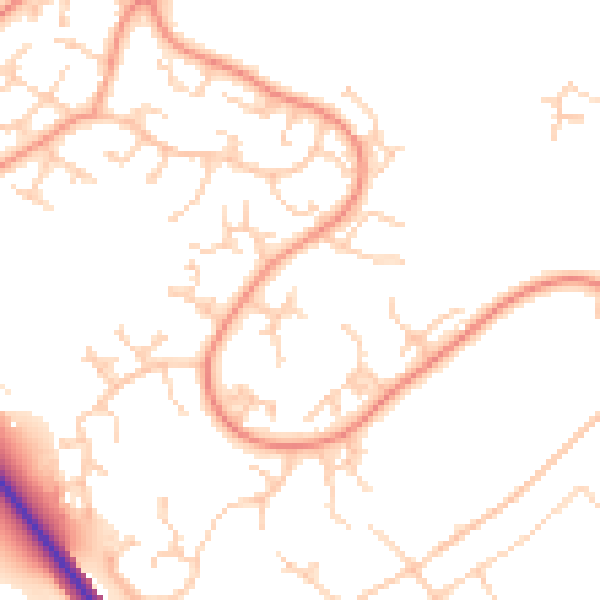Daytime road noise heatmap for SO45 5SG