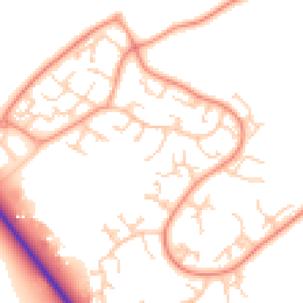 Daytime road noise heatmap for SO45 5UW