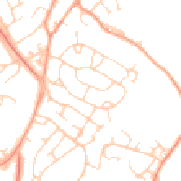 Daytime road noise heatmap for SO45 6EP