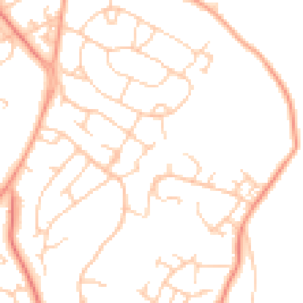 Daytime road noise heatmap for SO45 6JN