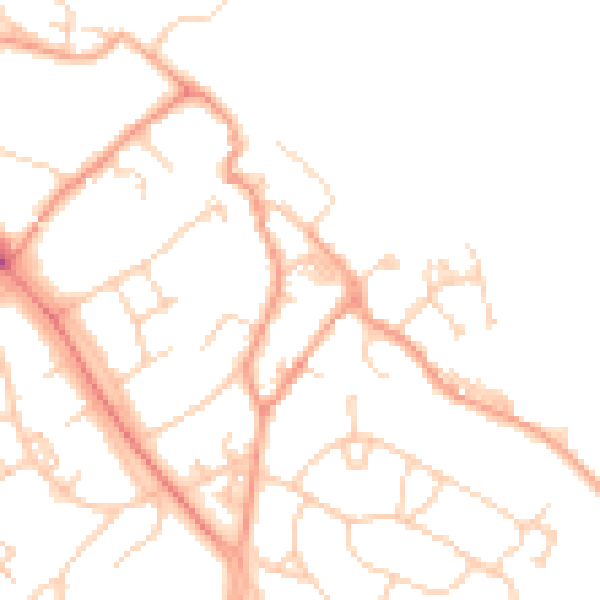 Daytime road noise heatmap for SO45 6PA