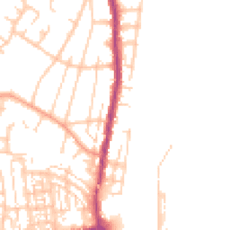 Daytime road noise heatmap for SO50 4BQ