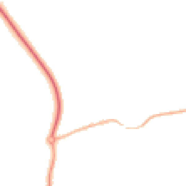 Night-time road noise heatmap for SO50 4BY