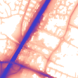 Daytime road noise heatmap for SO50 4ET