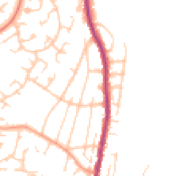 Daytime road noise heatmap for SO50 4GN