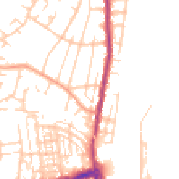 Daytime road noise heatmap for SO50 4GX