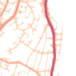 Daytime road noise heatmap for SO50 4JZ