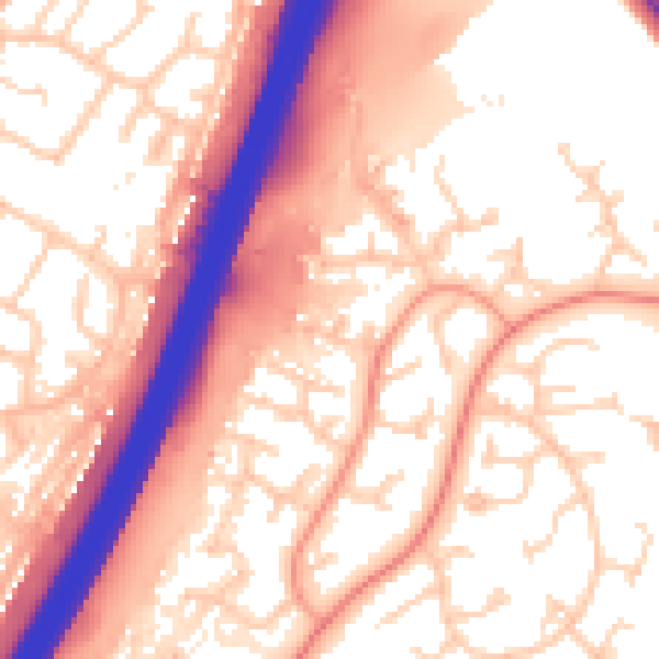 Daytime road noise heatmap for SO50 4PY