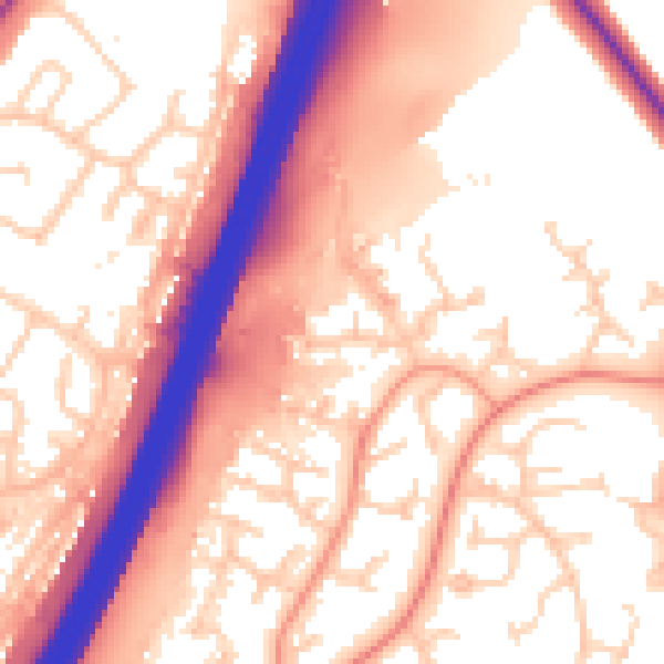 Daytime road noise heatmap for SO50 4RL