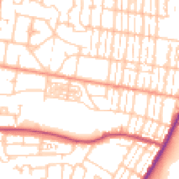 Daytime road noise heatmap for SO50 5EQ