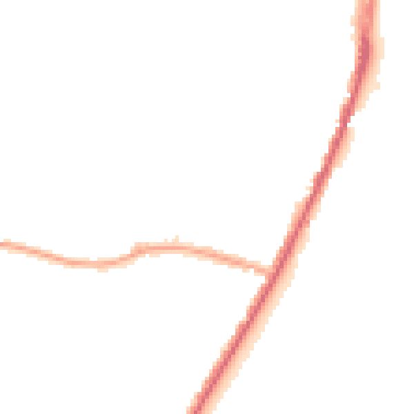 Night-time road noise heatmap for SO50 5HU