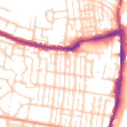 Daytime road noise heatmap for SO50 5JN