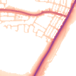 Daytime road noise heatmap for SO50 5RS