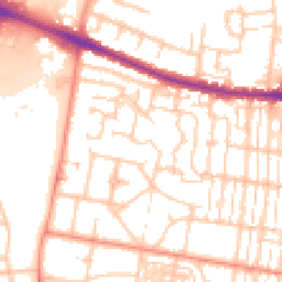 Daytime road noise heatmap for SO50 5SZ