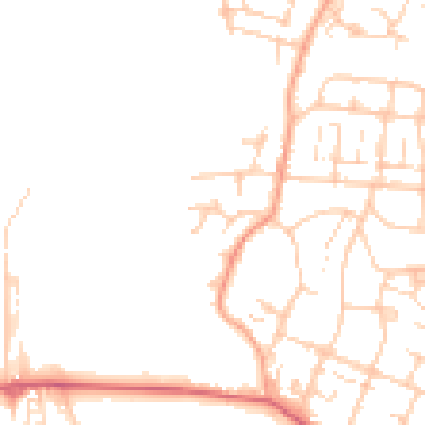 Daytime road noise heatmap for SO50 6BG