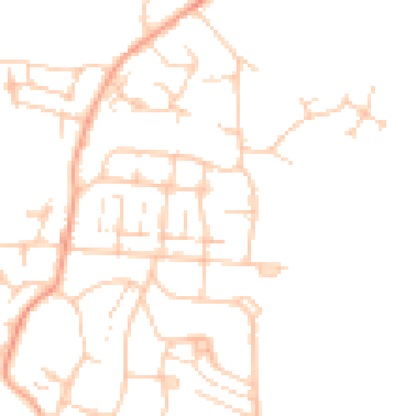 Daytime road noise heatmap for SO50 6EX