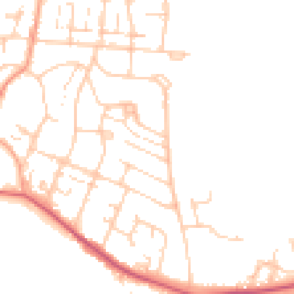 Daytime road noise heatmap for SO50 6FY