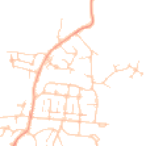Daytime road noise heatmap for SO50 6NW