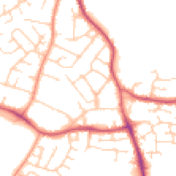 Daytime road noise heatmap for SO50 7AZ