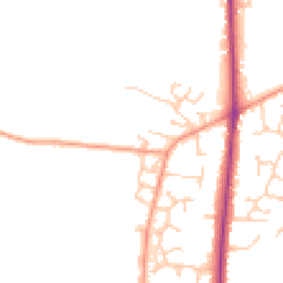 Daytime road noise heatmap for SO50 7BZ