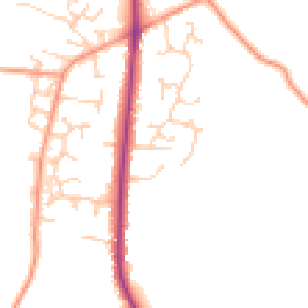 Daytime road noise heatmap for SO50 7DP