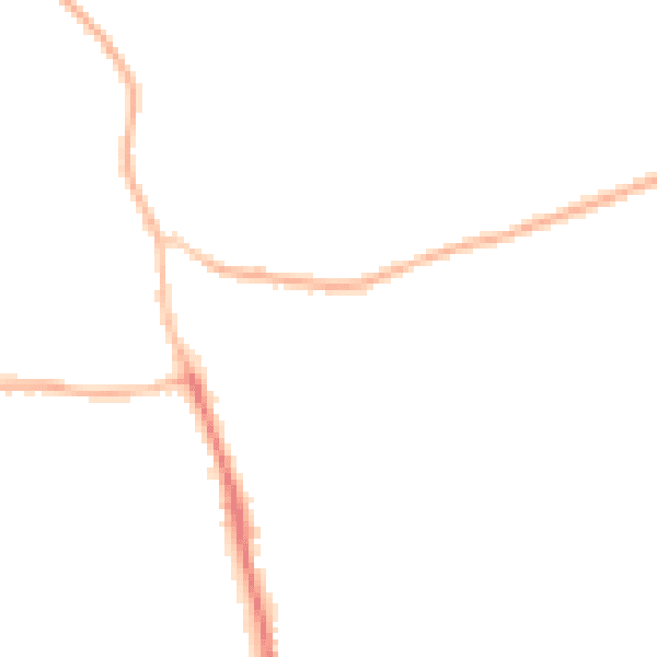 Night-time road noise heatmap for SO50 7ED