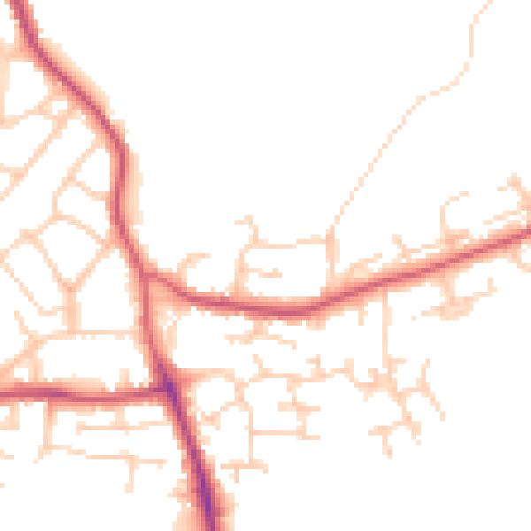 Daytime road noise heatmap for SO50 7HU